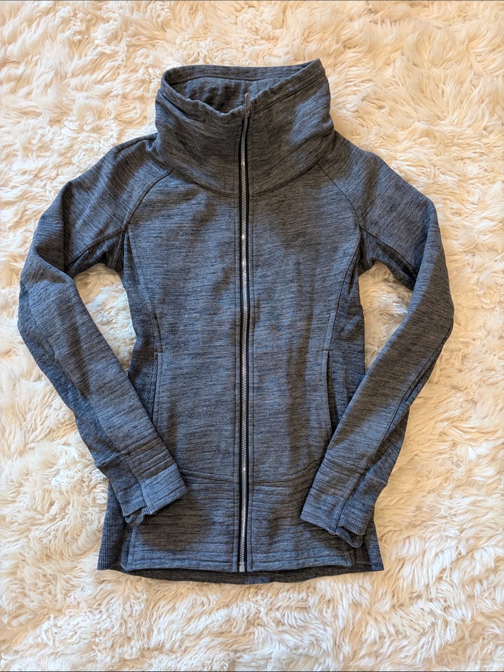 lululemon athletica Gray Full-Zip Athletic Jacket